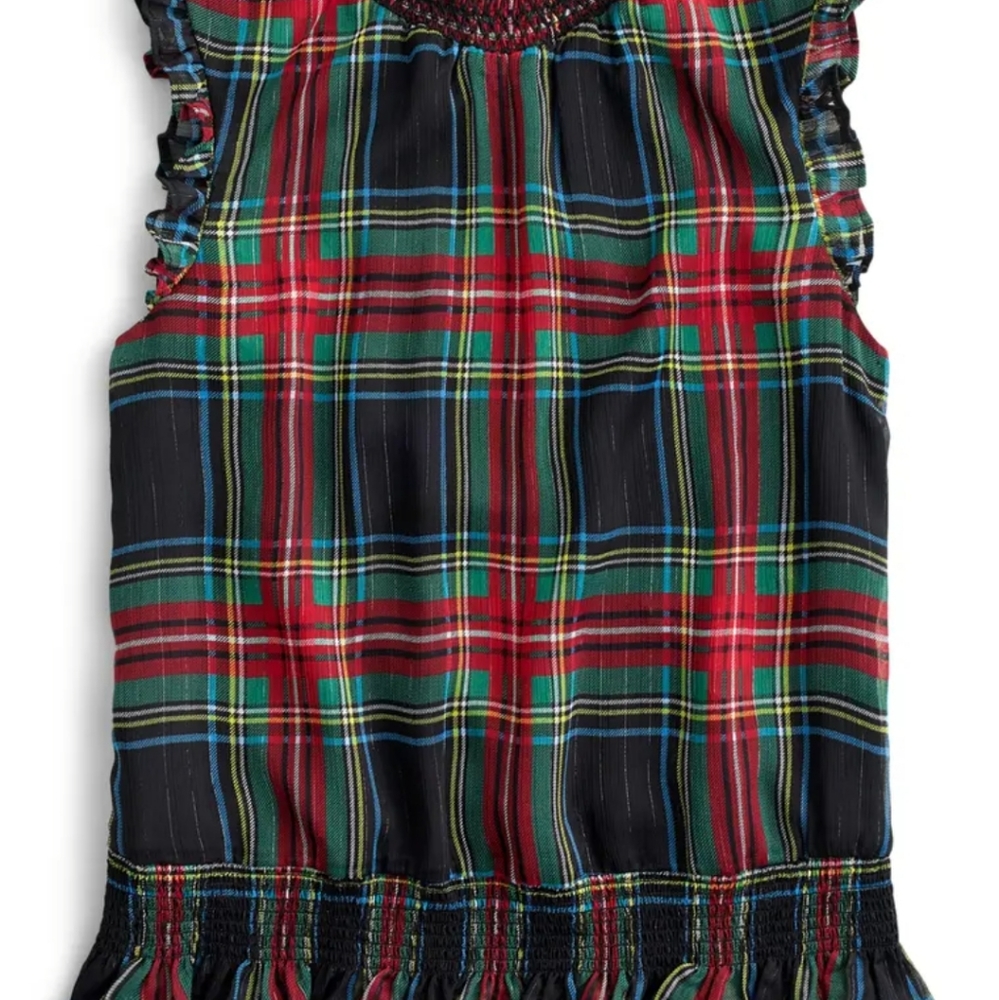 NEW J. Crew Stewart Gilded Tartan Mock Neck Top - Picture 10 of 11